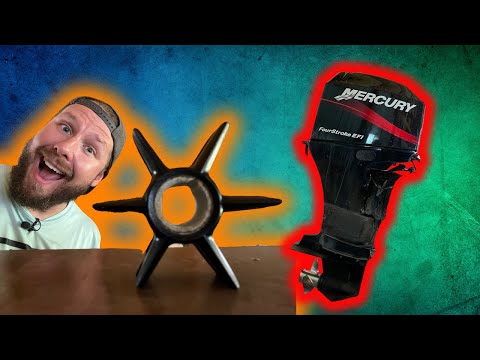 Видео: Как заменить водяной насос/импеллер на подвесном моторе Mercury мощностью 60 л.с. (ПОШАГОВОЕ ИНСТ...