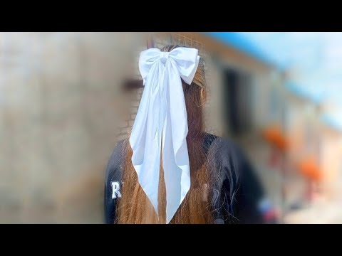 Видео: Бант из ткани (размер готового банта 20 см × 40 см) 