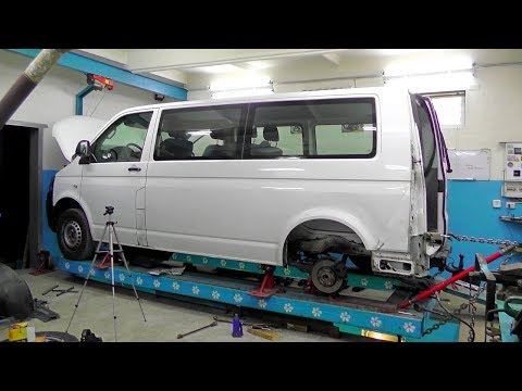 Видео: Volkswagen T5. Подготовка к вытяжке. Вытяжка кузова.