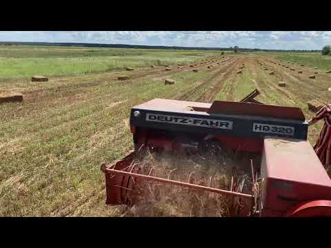 Видео: Прессуем солому на тракторе т-25❗️Прессподборщик DEUTZ-FAHR HD320❗️