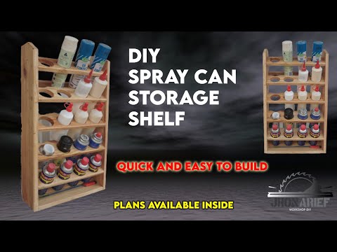 Видео: Эффективная полка для хранения аэрозольных баллончиков
