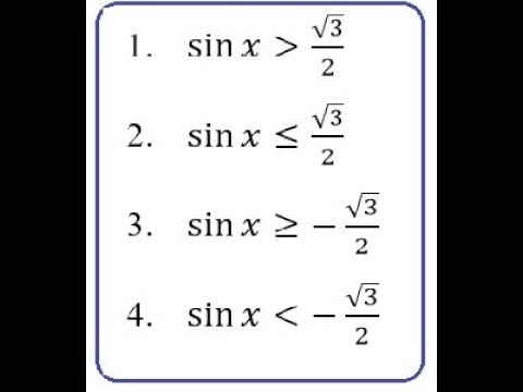 Видео: Решить тригонометрические неравенства sinx