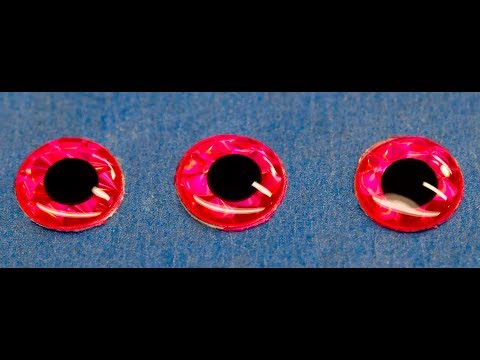 Видео: Сделай 3D-глаза (для вязания мушек/хобби/костюмов) с нуля! Для плюшевых мишек и костюмов!