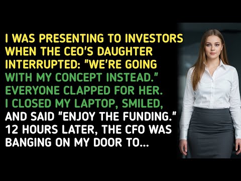 Видео: Я ПРОВОДИЛ ПРЕЗЕНТАЦИЮ ДЛЯ ИНВЕСТОРОВ, КОГДА ДОЧЬ ГЕНЕРАЛЬНОГО ДИРЕКТОРА ПЕРЕБИЛА МЕНЯ: «МЫ ДЕЙСТ...