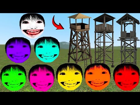 Видео: Красочная семья Йоши против башен в Garry's Mod! (Часть 70)