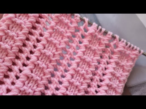 Видео: Рельефно-ажурные дорожки спицами🧶knitting pattern.