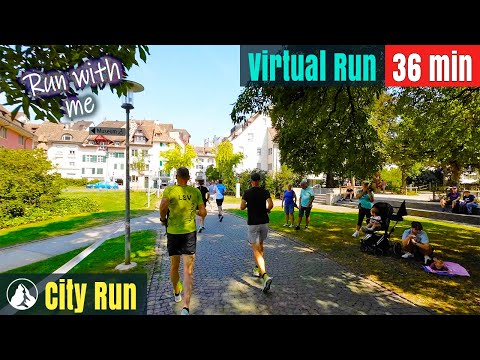 Видео: Городской забег Шаффхаузена 🇨🇭 Швейцария Страна чудес | Виртуальный забег №124