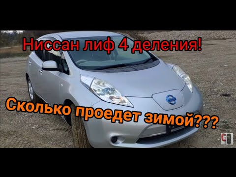 Видео: Сколько проедет Nissan Leaf зимой??? (4 деления)