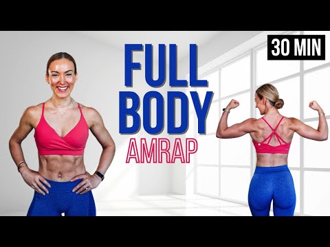 Видео: 30-минутная тренировка AMRAP для всего тела | Домашняя тренировка с гантелями | Тонизирование, на...