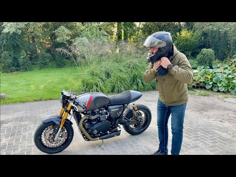 Видео: Кастомный каферейсер Triumph Thruxton 1200RS (байк не для каждого)