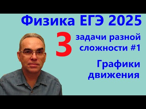 Видео: Физика ЕГЭ 2025 Три задачи разной сложности №1 Графики движения (тематическая проверочная работа)