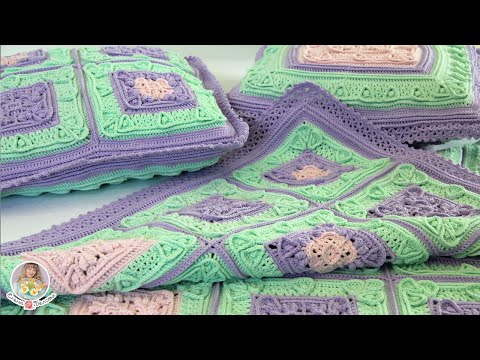 Видео: ПОКРЫВАЛО и НАВОЛОЧКИ крючком - ГОТОВАЯ РАБОТА