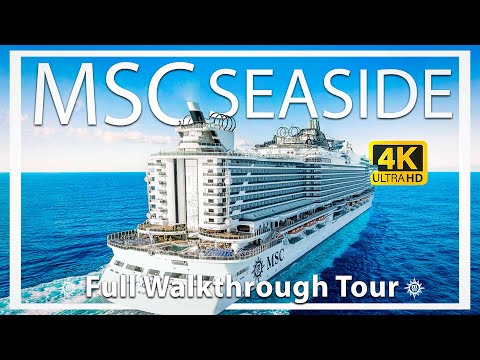 Видео: Msc SeaSide | Полная обзорная экскурсия по кораблю | Видео в формате Ultra HD | Все общественные ...