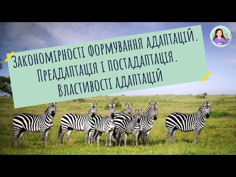 Видео: Закономірності формування адаптацій. Преадаптація та постадаптація. Властивості адаптацій