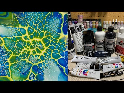 Видео: #81 Тесты бренда красок Cell Activator с австралийским Floetrol |  Акриловая заливка |  Абстрактный