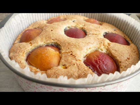 Видео: Пирог с персиками и рикоттой необыкновенно вкусный! Хит летнего сезона!Все размешал и в духовку!
