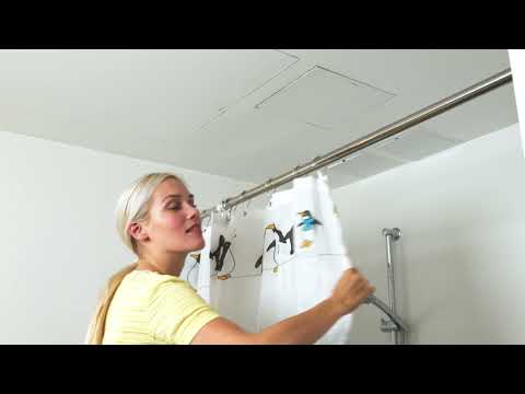 Видео: Tatkraft Oscar - Карниз для ванной комнаты, телескопический, длина 140 - 260 см