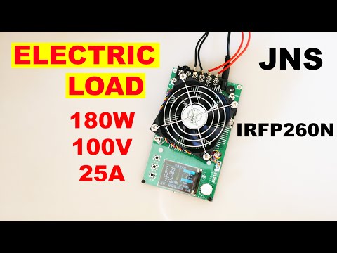 Видео: Электронная нагрузка 4х проводная 180W от JNS / 25A 100V