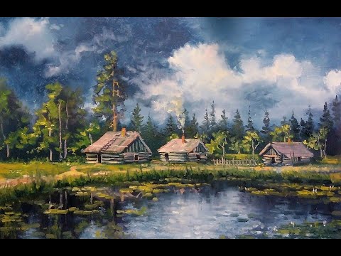 Видео: 🔝 ХуДоЖнИкИ | Александр Григорьев | Картина маслом | Лето в деревне | Онлайн трансляция