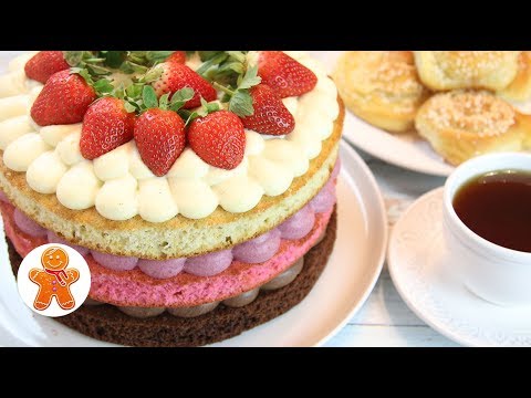 Видео: Неаполитанский Трехцветный Торт