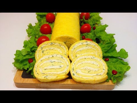 Видео: ЯИЧНО - СЫРНЫЙ РУЛЕТ (egg - cheese roll)