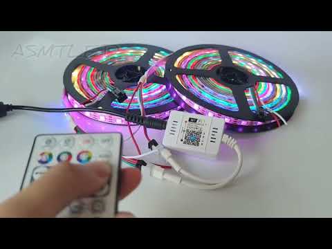 Видео: SPI smart контроллер HCQ-01 для WS2811 WS2812B WS2813 WS2815 SK6812, 5-24V, Wi-Fi+RF