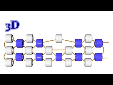 Видео: Мозаичное плетение. Убавление бисерин в середине ряда. 3D урок