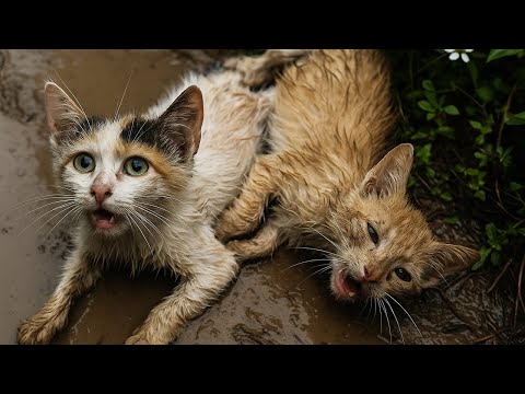 Видео: Измученные кошки слабо мяукали и умоляли о помощи... Прохожая наклонилась к ним и ахнула!