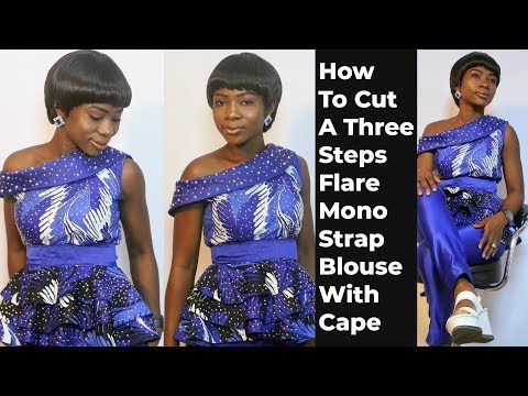 Видео: Как скроить блузку-клеш с тремя бретелями и накидкой
