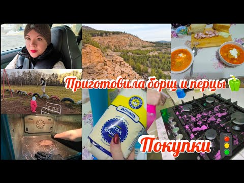 Видео: Гуляем в лесу🍂🌲Мою грязную духовку🫧Приготовила борщ и перцы🫑
