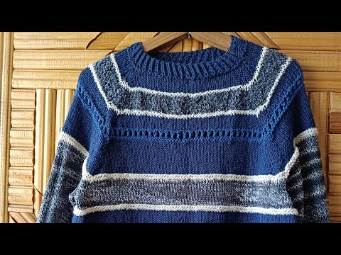 Видео: 🧶 Текучка 2024. Вязовлог 7.Джемпер из остатков пряжи👍