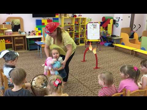 Видео: Младшая группа - Занятие по пожарной безопасности "В гостях у Колобка"