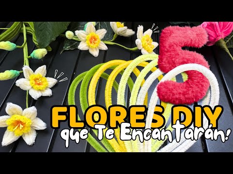 Видео: Невероятно просто! 😍✨ 5 ГЕНИАЛЬНЫХ самодельных цветов из ершиков и стеблей из шенилла!