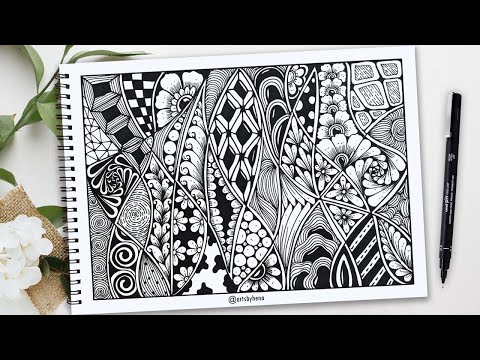 Видео: Зентангл для начинающих ✨ Дудл-арт для начинающих