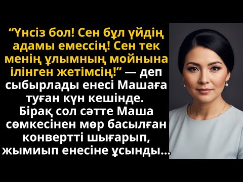 Видео: енем “жетімсің” деді, ал Маша конвертті ашқанда бәрі үнсіз қалды | Әсерлі әңгіме