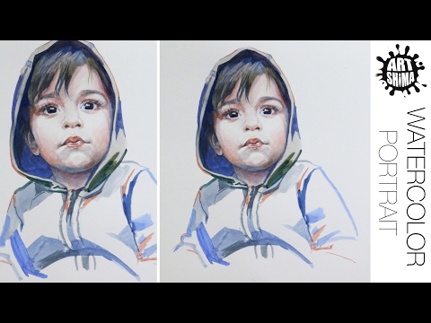 Видео: Детский Портрет Акварелью / Watercolor portrait of a child