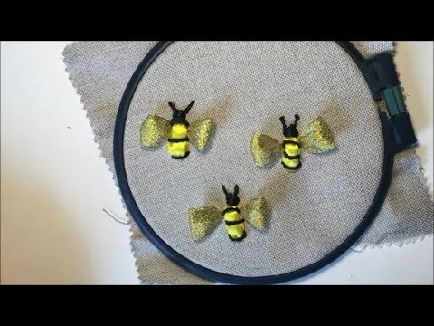 Видео: Пчелка из атласной ленты / bee of satin ribbon