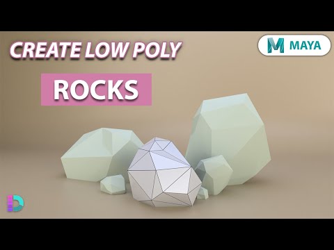 Видео: Низкополигональная модель скал в Maya | Простые скалы и камни