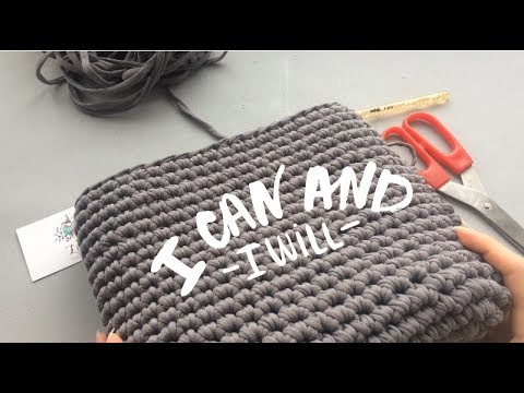 Видео: Торба из трикотажной пряжи Эльярн крючком