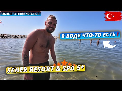 Видео: Турция🇹🇷 Что ПРОИСХОДИТ НА ПЛЯЖЕ⁉️ Обзор отеля Seher Resort & Spa 5* Часть 2 : территория и питание