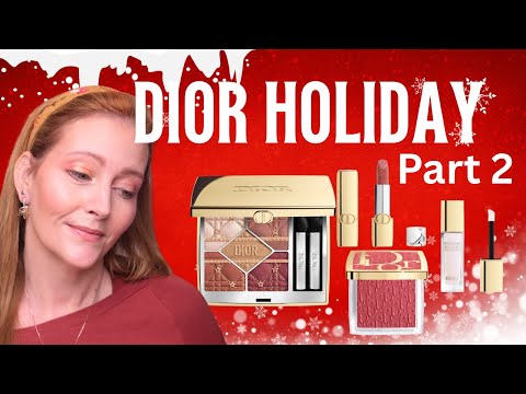 Видео: 🎄☃️Dior Holiday Часть 2 ☃️🎄 включая тени для век Fiery Circus и огненно-красные румяна