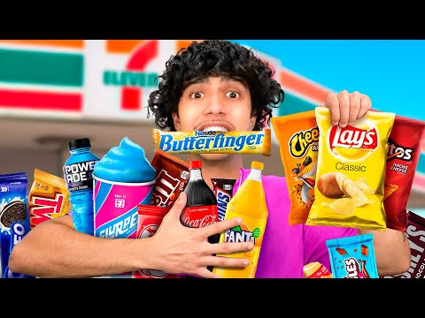 Видео: Едим только еду с АЗС в течение 24 часов!
