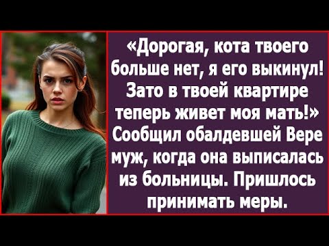 Видео: Дорогая, кота твоего больше нет, но зато в твоей квартире теперь живет моя мать! Сообщил мне муж.