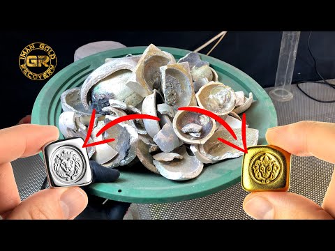 Видео: Как я восстановил золото и серебро из разбитого керамического тигля (пошагово)