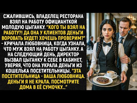 Видео: Сжалившись, владелец ресторана взял на работу официанткой цыганку. Узнав про это, любовница