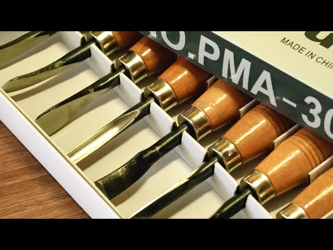 Видео: Набор стамесок для резьбы по дереву. Отличный недорогой набор стамесок по дереву для начинающего.