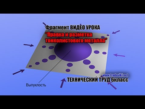 Видео: Фрагмент видео урока-"Правка и разметка металла".