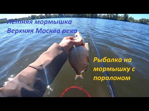 Видео: Летняя мормышка.  Верхняя Москва-река. Рыбалка на мормышку с поролоном.