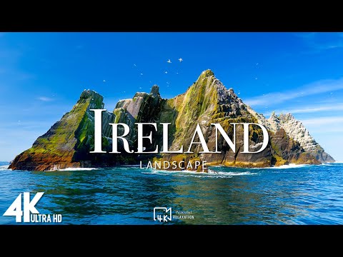 Видео: Полет над Ирландией (4K UHD) - расслабляющая музыка вместе с красивыми видеороликами - 4K Видео HD