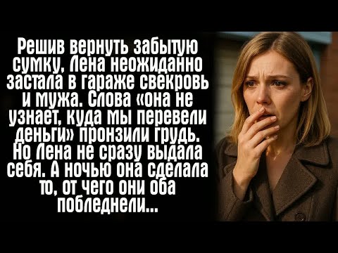 Видео: Решив вернуть забытую сумку, Лена неожиданно застала в гараже свекровь и мужа. Слова «она не...